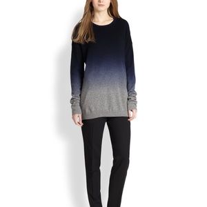 Vince Ombre Black/Gray Cashmere Sweater (Large)